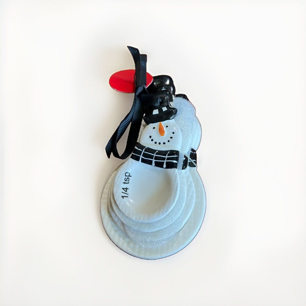 Potter's Studio Snowman 4-Piece Ceramic Measuring Spoon Set